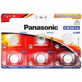 CR2016 3V Panasonic Lithium batteri 6 stk